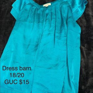 Dress barn 18/20 blue blouse